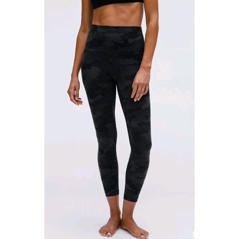 NWT Lululemon Align HR Pant 25 Camo Multi Grey 8 Yoga Leggings High Rise